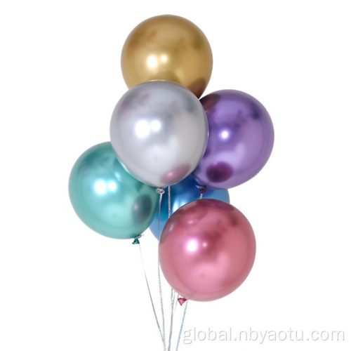 Rubber Balloon pastel chrome metallic color plain latex ballons Supplier